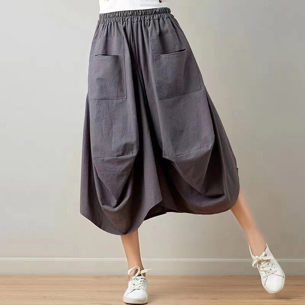 Linen Skirt - Etsy