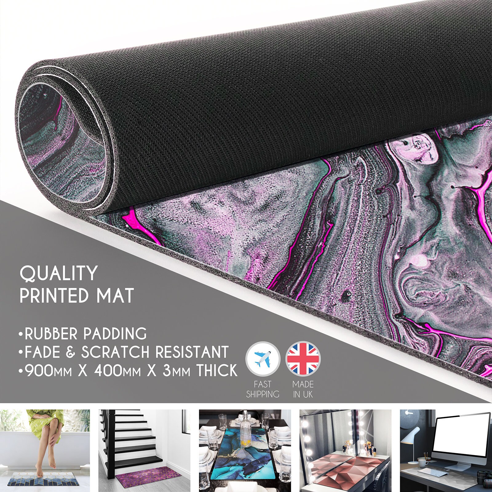 AB1024XL 90x40cm Extra Large XXL Mouse Mat Pad Full Desk Black Etsy