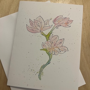 Carte magnolia \ carte de célébration \ carte de fleurs \ de nous tous \ vous nous manquez \ joyeux anniversaire \ joyeuse fête des mères