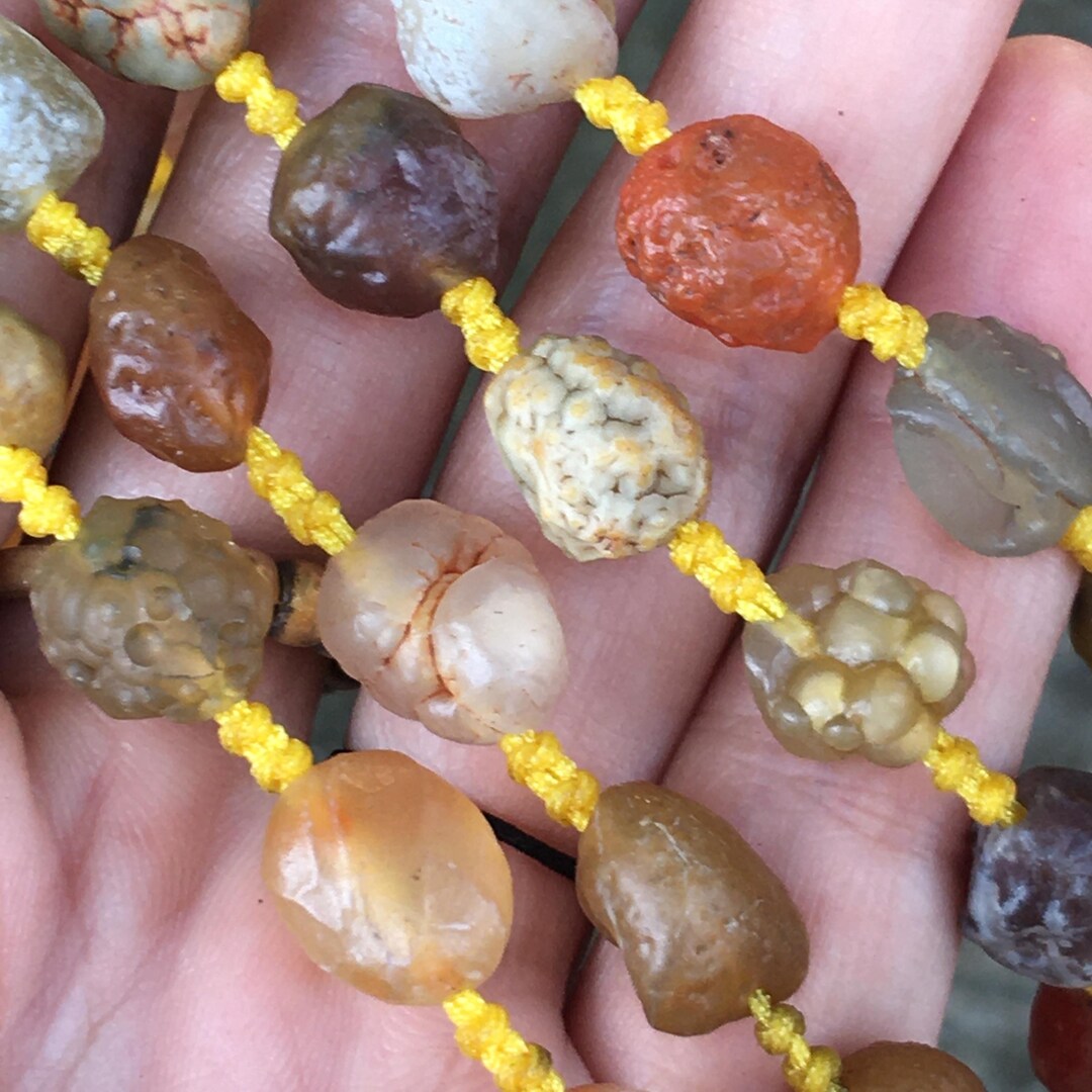 Mixed Colour Clear Vein Agate _ Bloodline Vin _ Roe Agate _ Round Sand ...