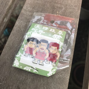 90s rare Vintage japan cartoon_ SLAMDUNK _ スラムダンク pin set