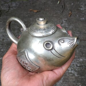 Home Decoration _ vintage style _Copper mouse pot_money calling