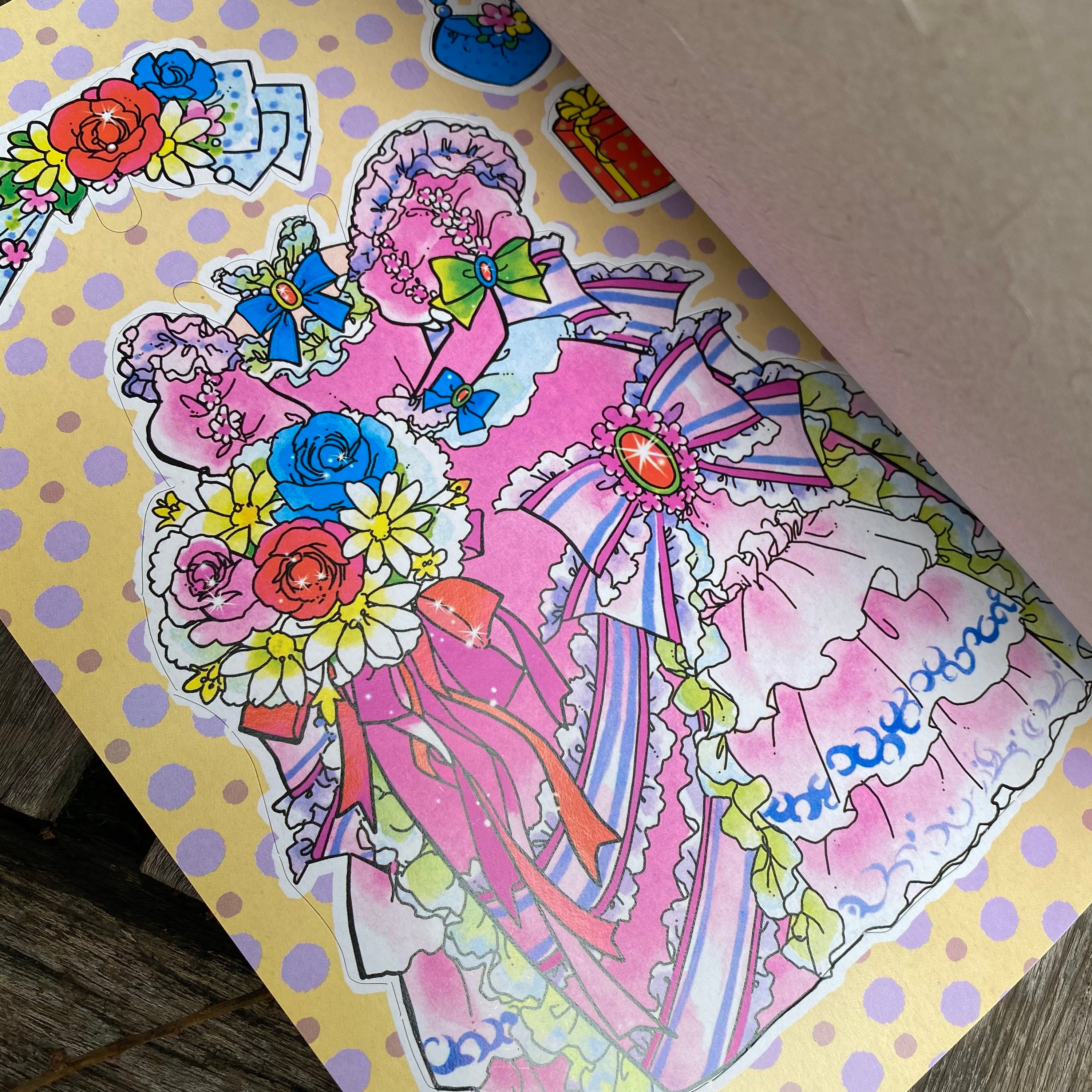 80s Vintage Japan Style Big Eyes Girl Paper Dolls Book - Etsy