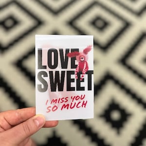 SWEET LOVE..., Lenticular print with cyclops by Julia Golub; Lenticular Flip Photo; Flip Photo; Lenticular postcard; Postcard