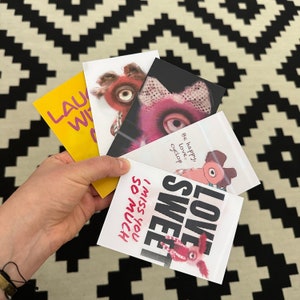 POSTKARTEN SET! Lentikularprint mit Zyklopen von Julia Golub; Foto spiegeln; Lenticular Karten; Linsenförmige Postkarte; Postkarte