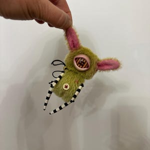 Cute crazy bunny - cyclops; toy for Blythe; tiny bunny _ READY TO SHIP!