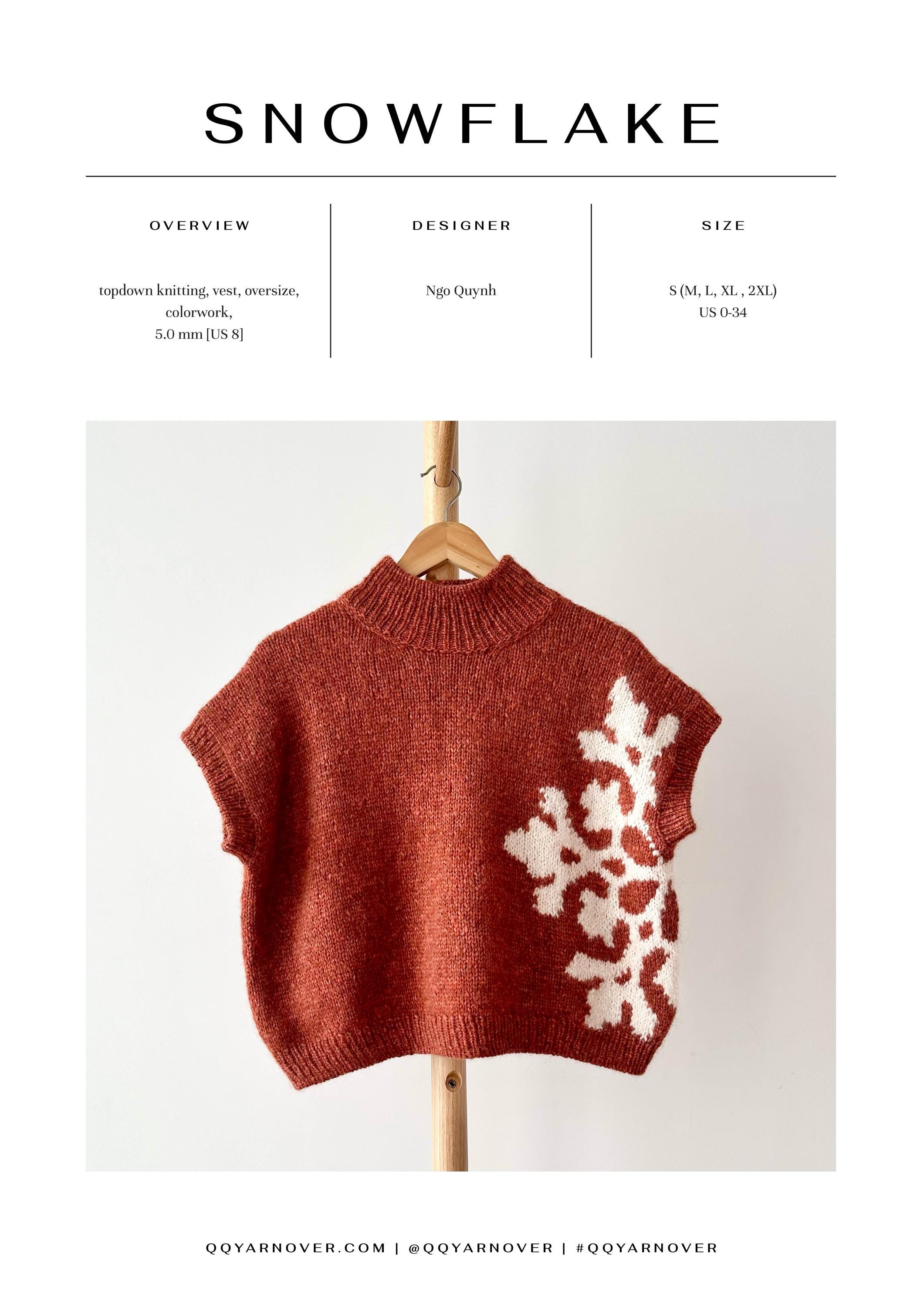 Knitting Pattern | the SNOWFLAKE Vest | Christmas Sweater Vest Pattern ...