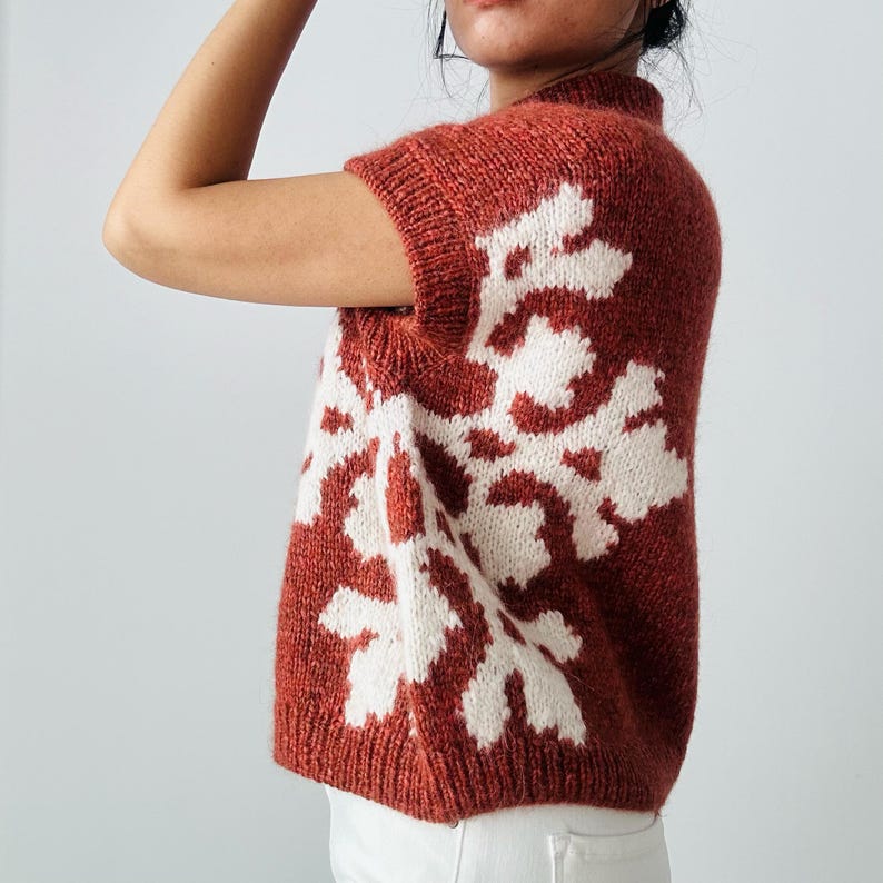 Knitting Pattern | the SNOWFLAKE Vest | Christmas Sweater Vest Pattern ...