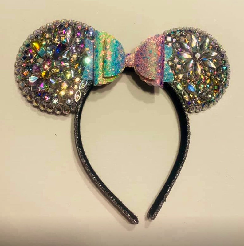 Mickey Mouse Ears rainbow bow Minnie Mouse Disney Rhinestone Mickey Mouse Ears Sparkle Mouse ears Minnie Mouse ears