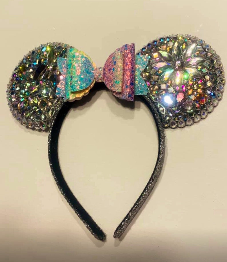 Mickey Mouse Ears rainbow bow Minnie Mouse Disney Rhinestone Mickey Mouse Ears Sparkle Mouse ears Minnie Mouse ears