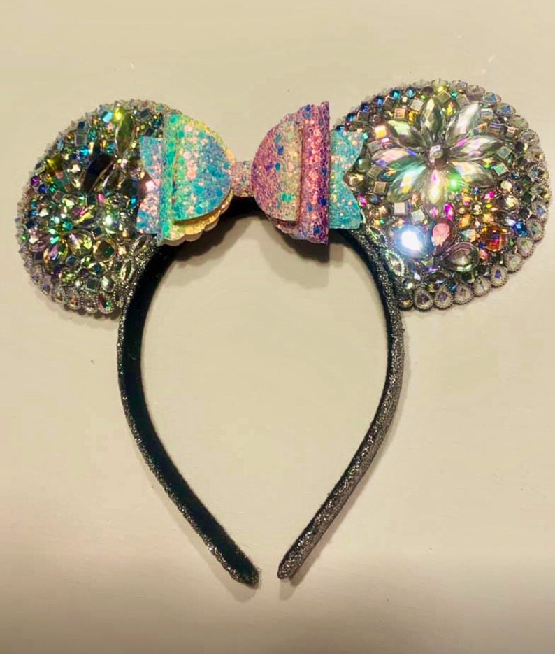 Mickey Mouse Ears rainbow bow Minnie Mouse Disney Rhinestone Mickey Mouse Ears Sparkle Mouse ears Minnie Mouse ears
