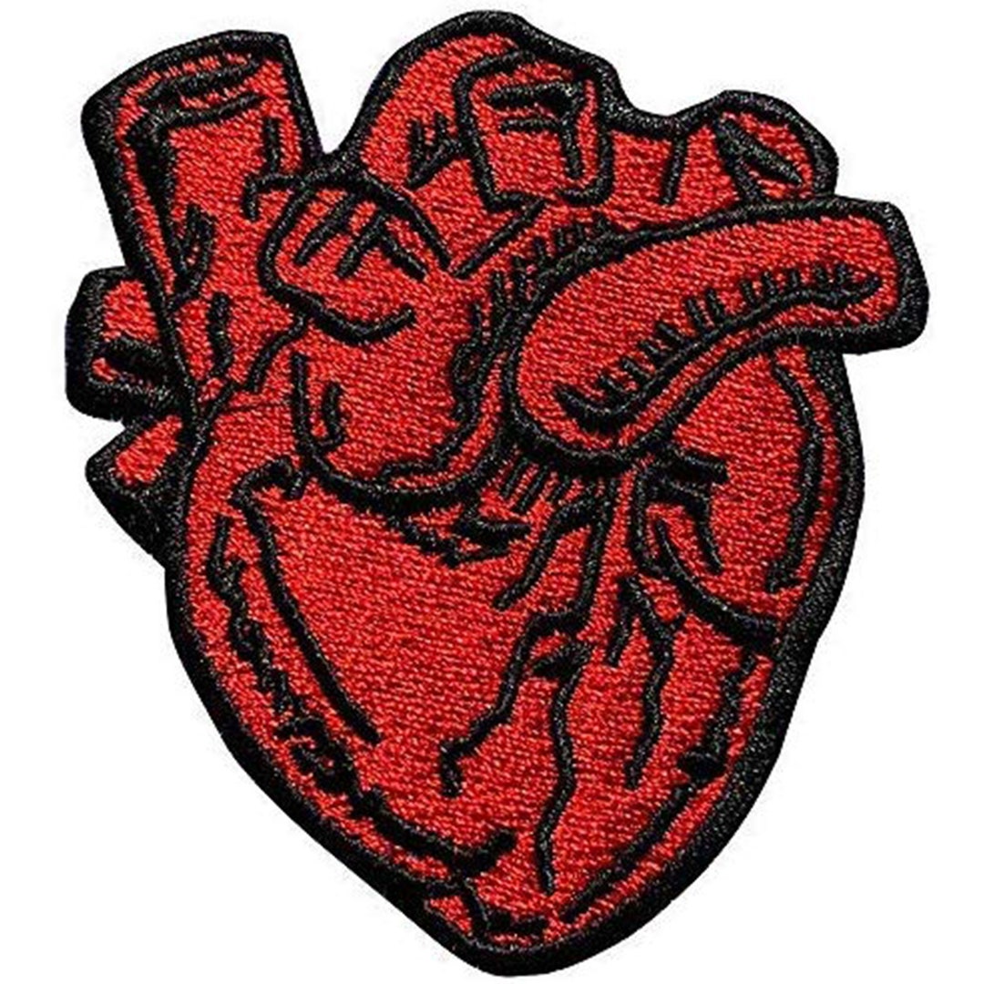 X-ray Anatomical Heart Embroidered Badge Iron on Sew on Patch for ...