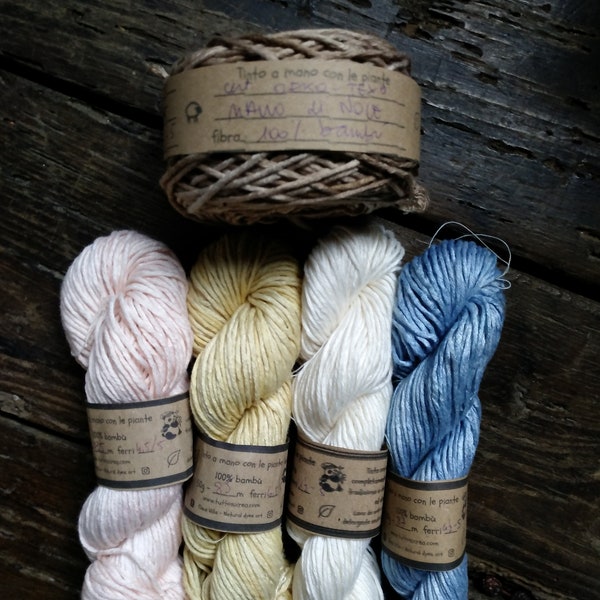 Bamboo fiber for summer crochet and knitting, lace shawls and lightweight knitwear. 100% vegetable yarn silk effet Oeko tex certified vegan