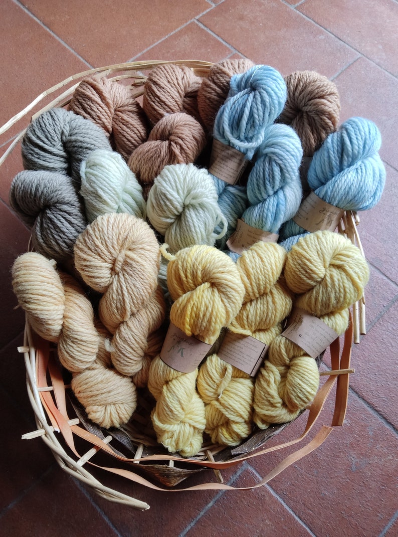 Merino Aran natuurlijke kleurstof, GIUNONE grof garen voor Ierse truien. Strengen van pure Italiaanse scheerwol voor brei en haakdekens afbeelding 2