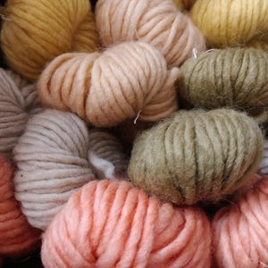 Lana bulky a un capo MINERVA tinta a mano con foglie e fiori. Matassa stoppino morbida 100% merino italiana ferri 8 per maglieria chunky