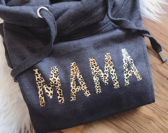 MAMA hoodie - cowl neck, mum hoodie