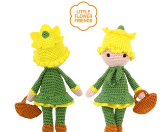 Crochet pattern amigurumi doll "Little Daffodil Nancy" PDF