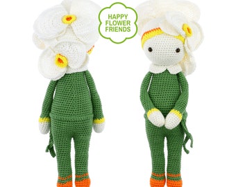 Crochet pattern amigurumi doll "Orchid Ollie" PDF