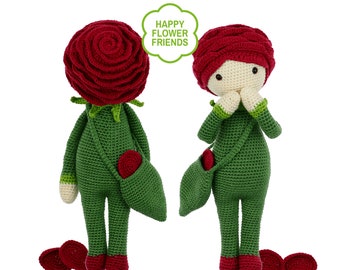 Crochet pattern amigurumi doll "Rose Roxy" PDF