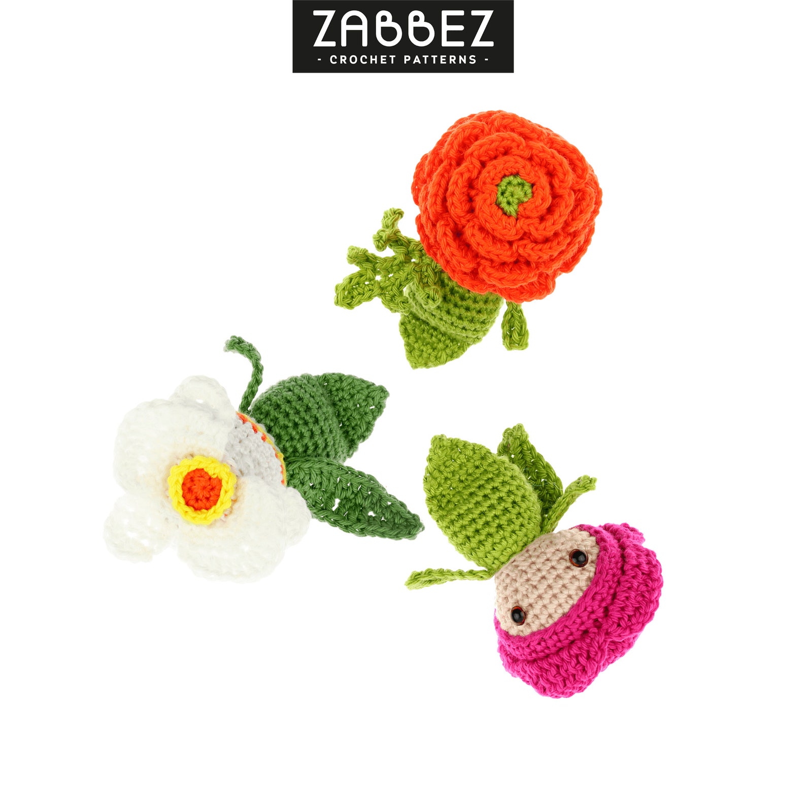 Crochet Pattern PDF: Mini Peony - Ranunculus - Orchid - Etsy