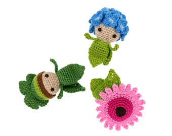 Crochet pattern PDF: Mini Gerbera - Lucky Clover - Hydrangea