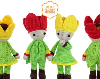 Crochet pattern PDF: Little Tulips Tom and Tess