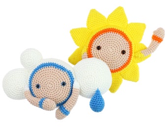 Crochet pattern PDF: Sun Zuzu and Cloud Kirk