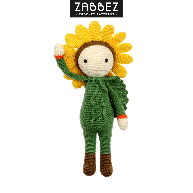 Crochet pattern amigurumi doll Sunflower Sam PDF image 5