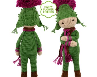 Padrão de crochê para boneca amigurumi "Thistle Tim" em PDF