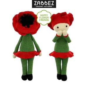 Crochet pattern amigurumi doll "Poppy Paola" PDF