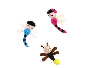 Crochet pattern PDF: Dragonflies & Firefly