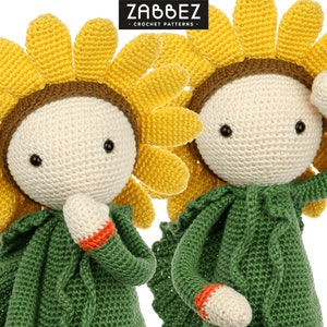 Crochet pattern amigurumi doll Sunflower Sam PDF image 4