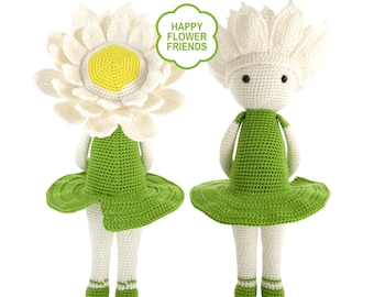 Crochet pattern amigurumi doll "Water Lily Winnie" PDF