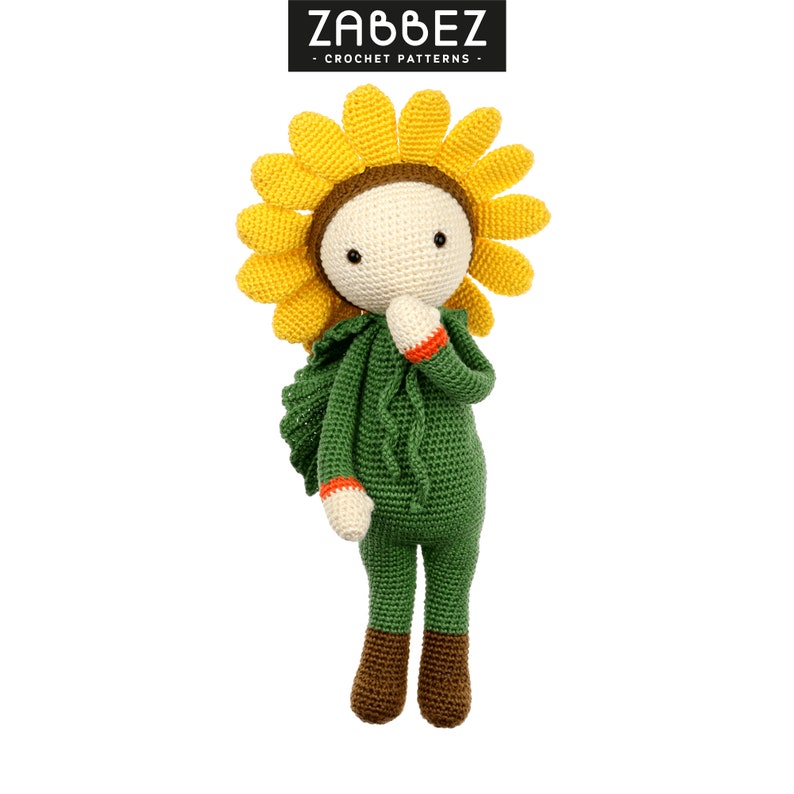 Crochet pattern amigurumi doll Sunflower Sam PDF image 3