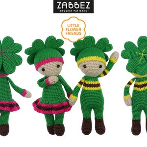 Crochet pattern PDF: Little Clover Leaves Cas and Clair