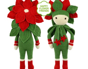 Crochet pattern amigurumi doll &quot;Christmas Star Kris&quot; PDF