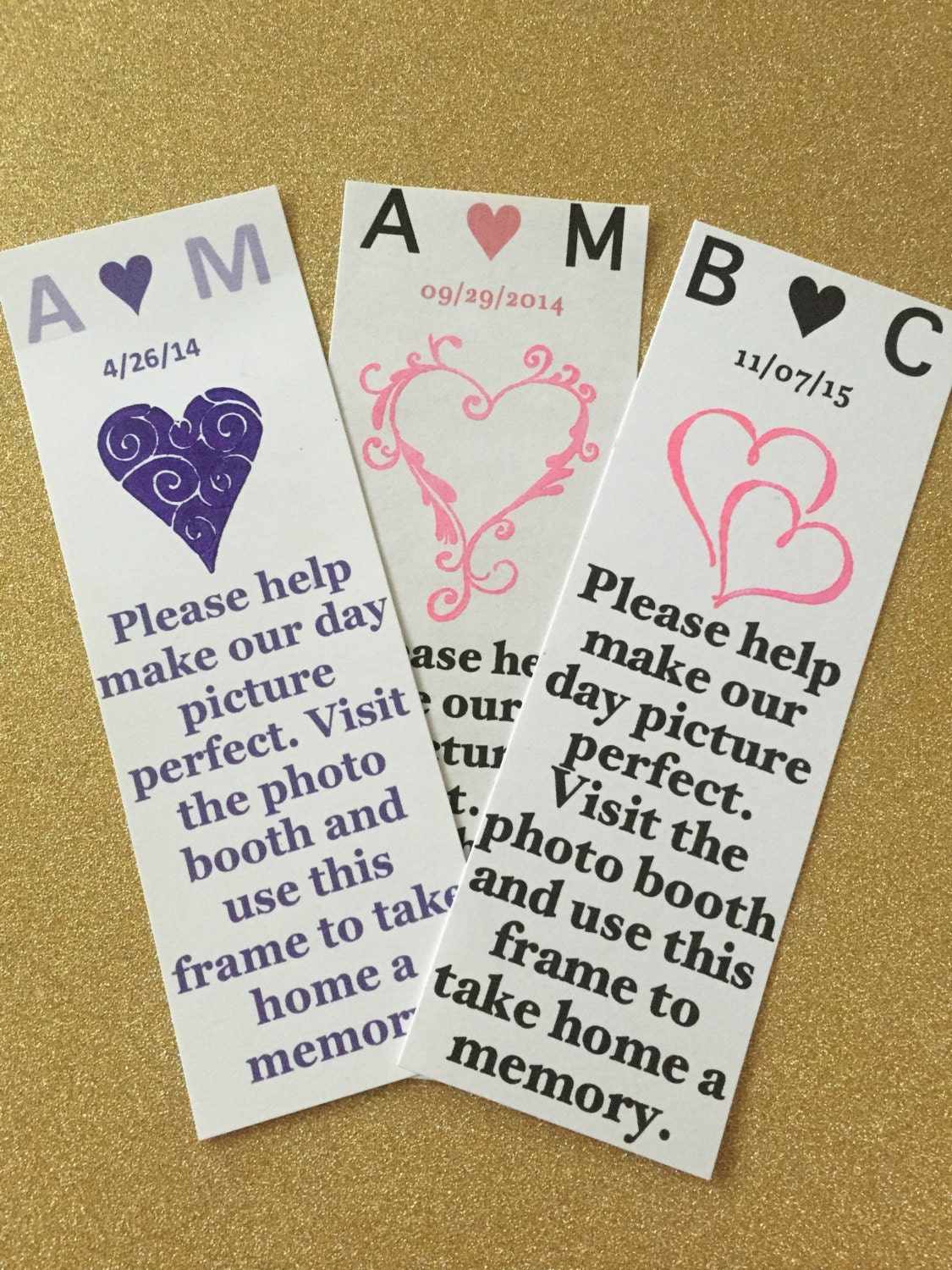 Qty100 Heart Photo Booth Frame Insert Different Colors Etsy