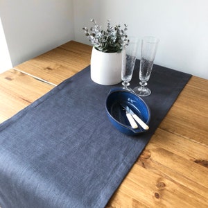 Indigo Pure quality linen table runner various sizes image 4