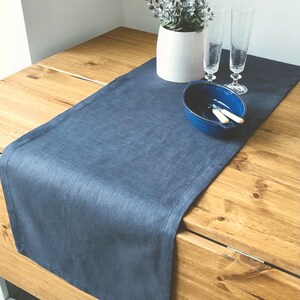 Indigo Pure quality linen table runner various sizes image 7