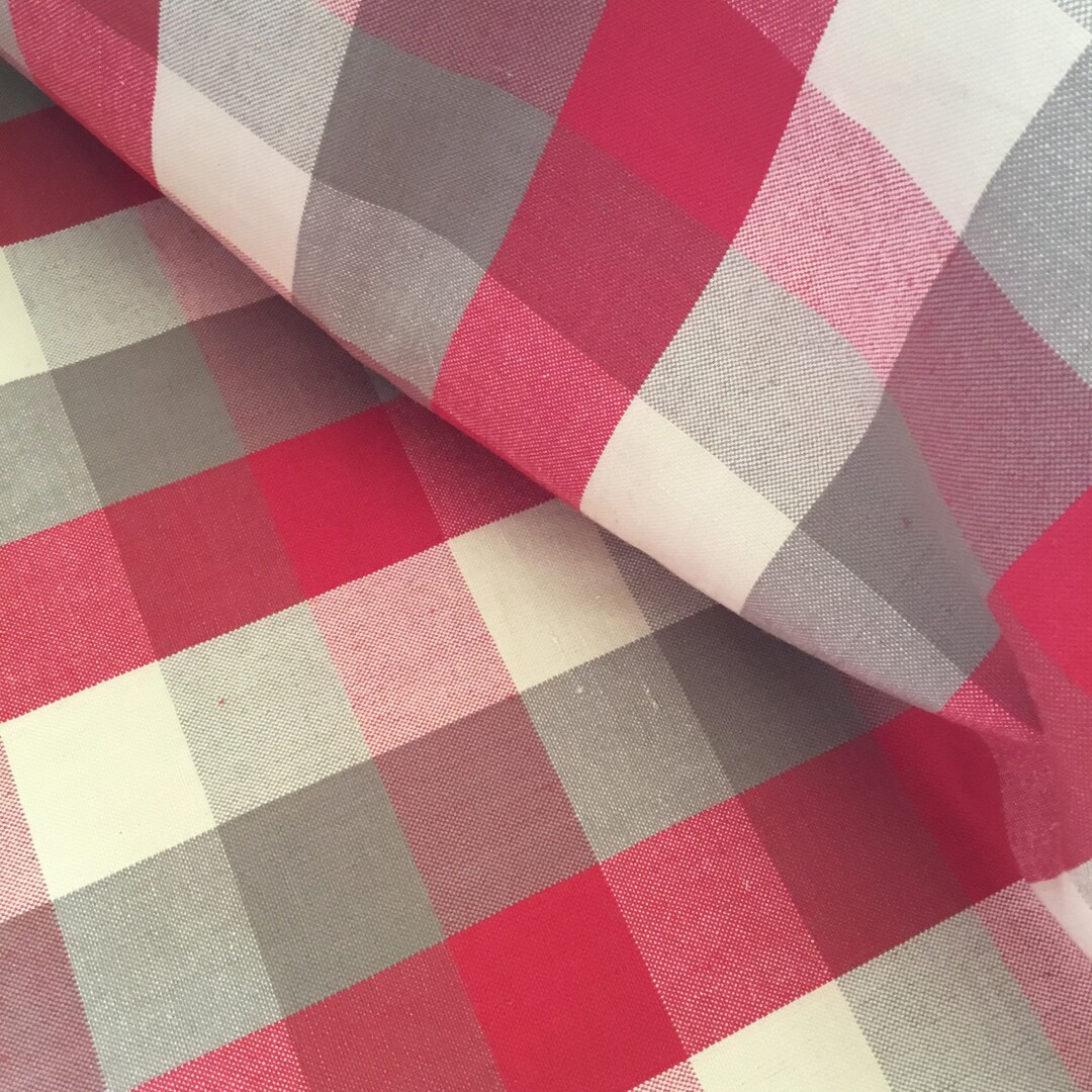 Woven Heavy Weight Cotton Canvas Fabric Buffalo Check Etsy