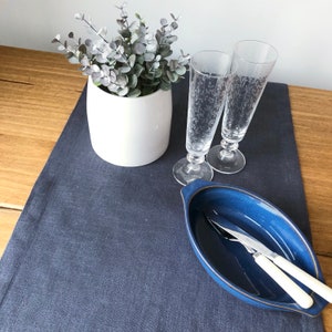 Indigo Pure quality linen table runner various sizes image 2