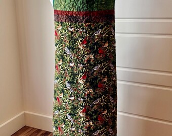 Winter Bird Quilt Apron Fits Sizes 2X or 3X