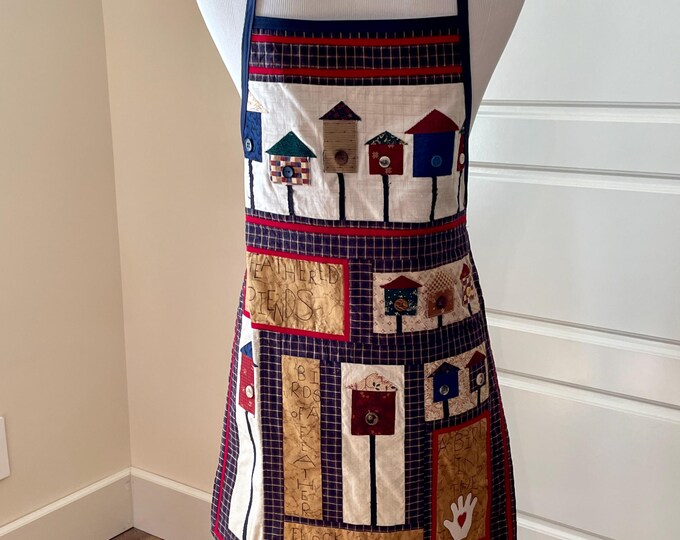 Birdhouse Theme Quilt Top Apron Fits Sizes XS - S