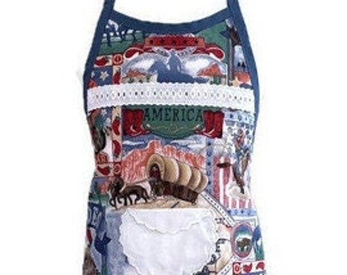 Girl's Rodeo Theme Apron Fits Sizes 3-4