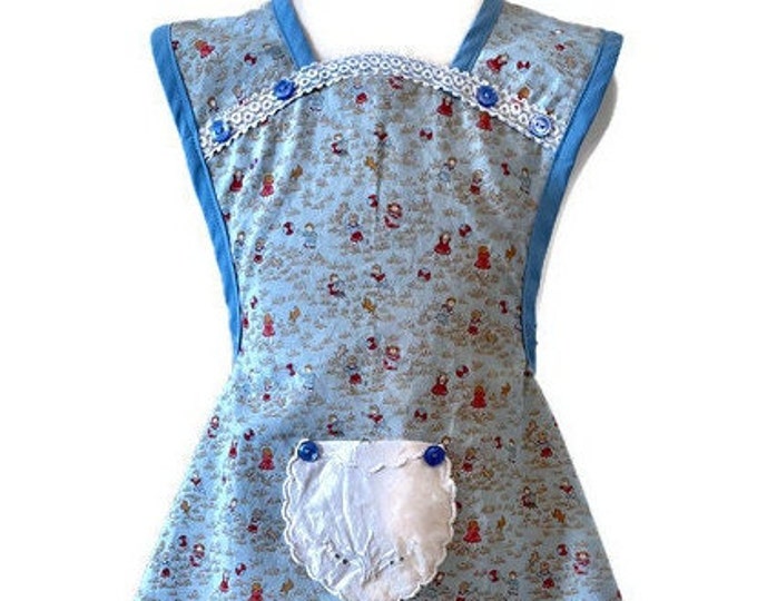 Child Theme Old-Fashioned Apron for Girls Fits Sizes 5-6