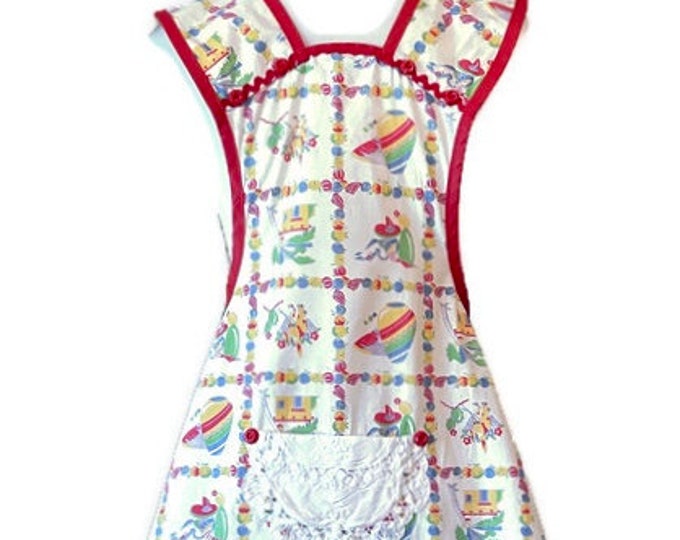 Hispanic Print Old-Fashioned Apron For Women Fits Sizes XS or S