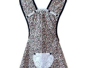Geometric Print Old-Fashioned Apron Fits Sizes XS-S