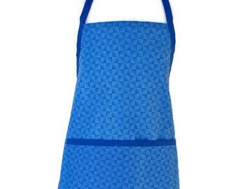 Blue Geometric Print Child's Apron Fits Sizes 5-6 / Apron for Boys
