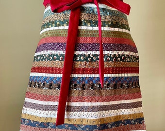 Quilt Block Half Apron Fits Sizes XS, S or M