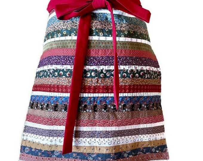 Half Apron from Quilt Block Piece Fits Sizes XS-S-M